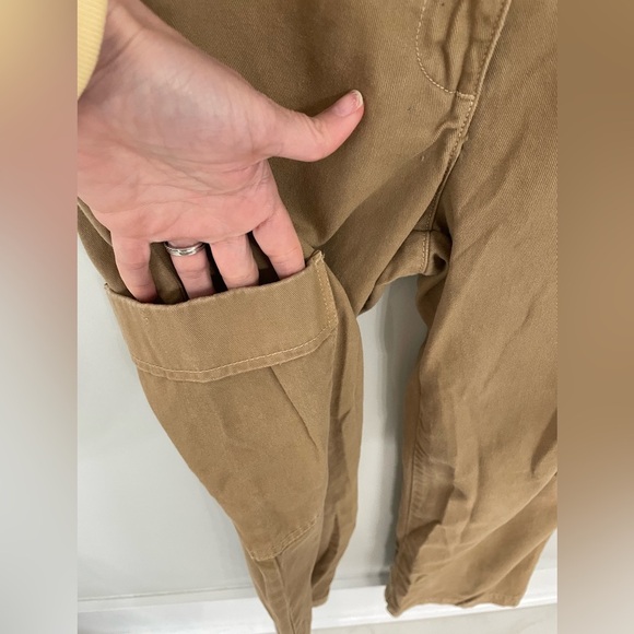 Anthropologie x Amadi Classic Wide Leg Utility Cargo Pants XS Tan High Waist. 15 - Picture 6 of 12